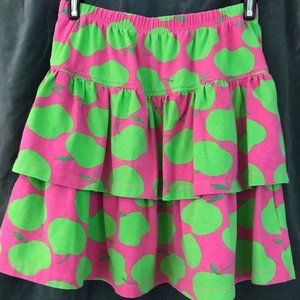 Kelly's Kids ruffled skirt with apples